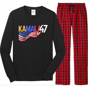 Kamala Wins Is Kalama 47 Is Kamala Supporter Long Sleeve Pajama Set