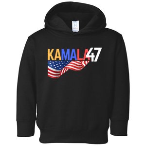 Kamala Wins Is Kalama 47 Is Kamala Supporter Toddler Hoodie