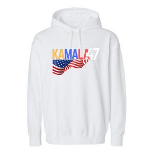 Kamala Wins Is Kalama 47 Is Kamala Supporter Garment-Dyed Fleece Hoodie