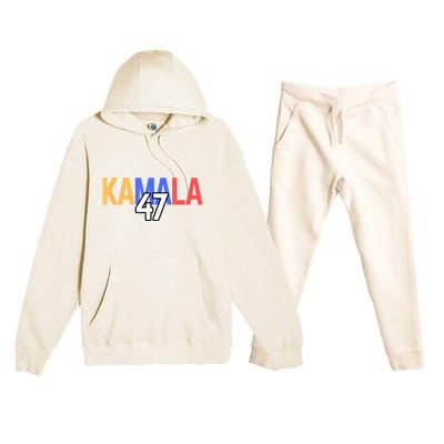 Kamala Wins Is Kalama 47 Is Kamala Supporter Premium Hooded Sweatsuit Set