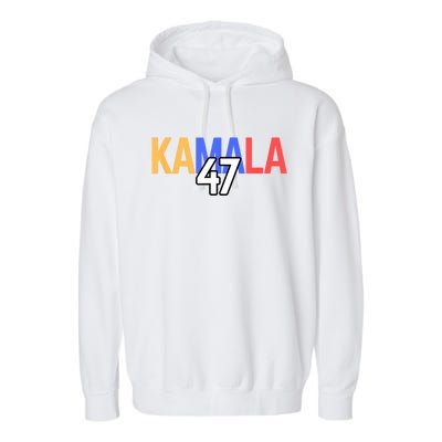 Kamala Wins Is Kalama 47 Is Kamala Supporter Garment-Dyed Fleece Hoodie