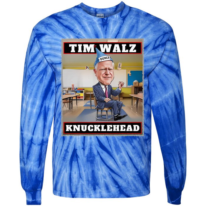 Knucklehead Waltz IM A Knucklehead At Times Tim Walz Debate Tie-Dye Long Sleeve Shirt