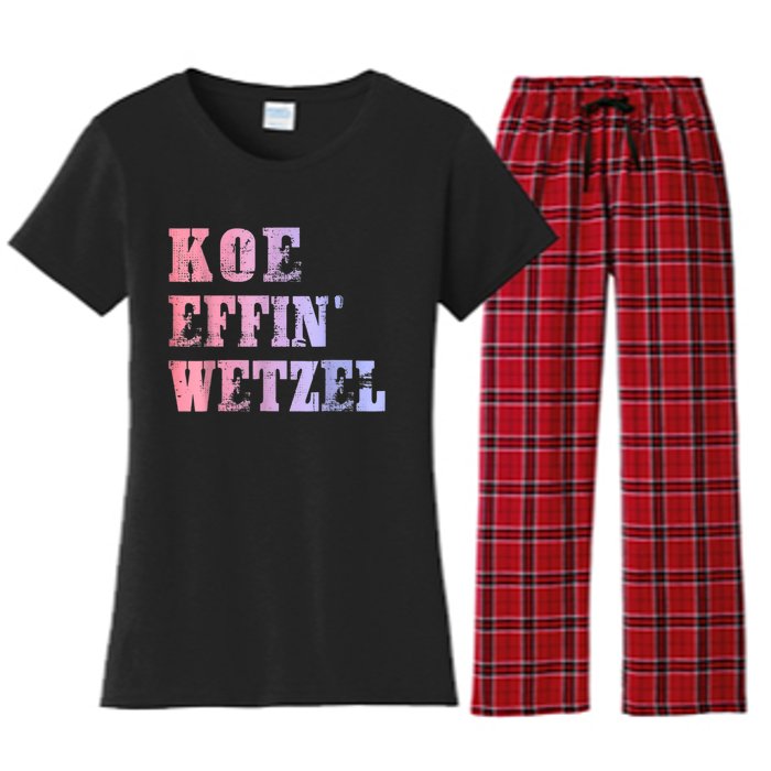 Koe Wetzel, Koe Effin Wetzel, Koe Wetzel Concert Clasic Women's Flannel Pajama Set