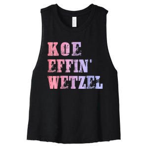 Koe Wetzel, Koe Effin Wetzel, Koe Wetzel Concert Clasic Women's Racerback Cropped Tank