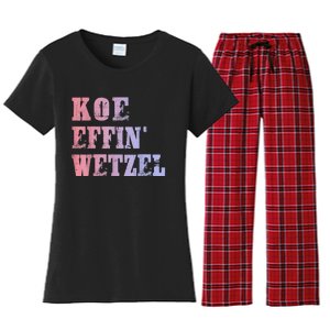 Koe Wetzel , Koe Effin Wetzel, Koe Wetzel Concert Tee Women's Flannel Pajama Set