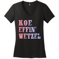 Koe Wetzel , Koe Effin Wetzel, Koe Wetzel Concert Tee Women's V-Neck T-Shirt