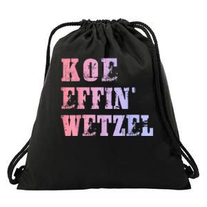 Koe Wetzel Koe Effin Wetzel Koe Wetzel Concert Drawstring Bag