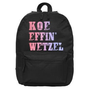 Koe Wetzel Koe Effin Wetzel Koe Wetzel Concert 16 in Basic Backpack