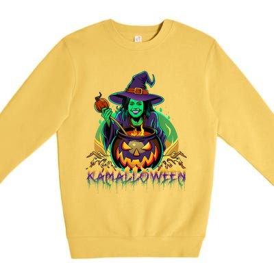 Kamalloween Witch Kamala Harris Halloween Usa Election 2024 Premium Crewneck Sweatshirt