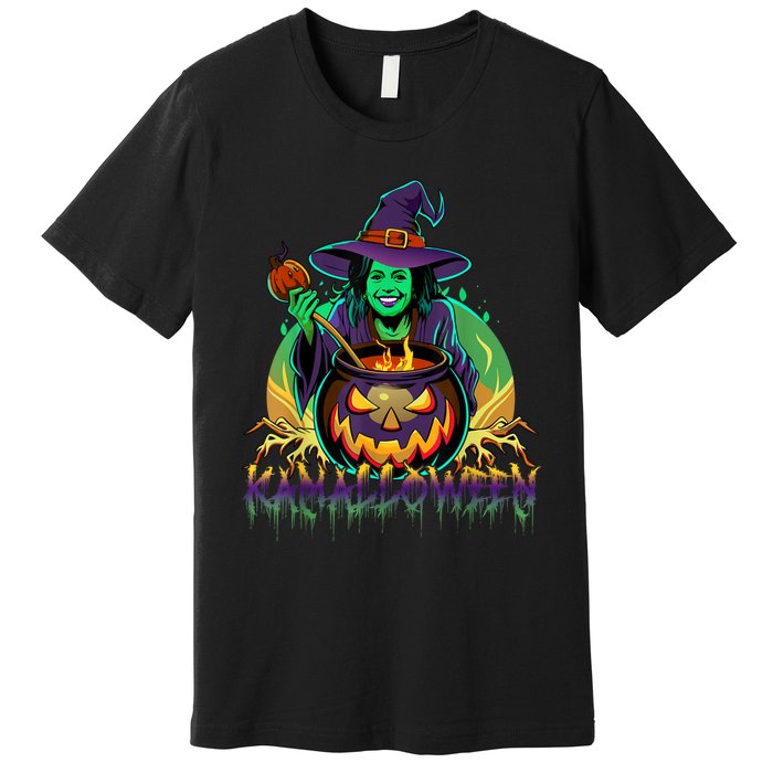 Kamalloween Witch Kamala Harris Halloween Usa Election 2024 Premium T-Shirt