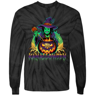 Kamalloween Witch Kamala Harris Halloween Usa Election 2024 Tie-Dye Long Sleeve Shirt