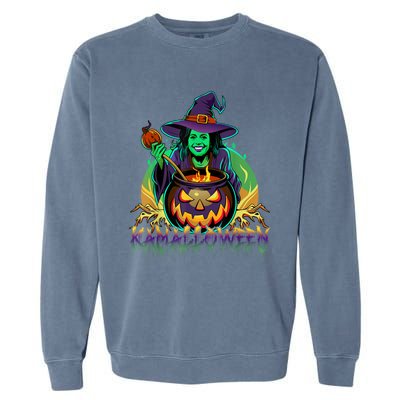 Kamalloween Witch Kamala Harris Halloween Usa Election 2024 Garment-Dyed Sweatshirt