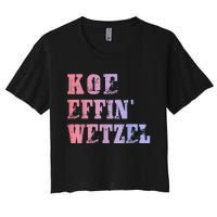 Koe Wetzel Koe Effin Wetzel Koe Wetzel Concert Women's Crop Top Tee