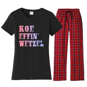 Koe Wetzel, Koe Effin Wetzel, Koe Wetzel Concert Women's Flannel Pajama Set