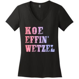 Koe Wetzel, Koe Effin Wetzel, Koe Wetzel Concert Women's V-Neck T-Shirt