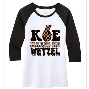 Koe Wetzel Koe Makes Me Wetzel Women's Tri-Blend 3/4-Sleeve Raglan Shirt