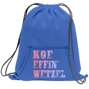 Koe Wetzel Koe Effin Wetzel Koe Wetzel Concert Sweatshirt Cinch Pack Bag