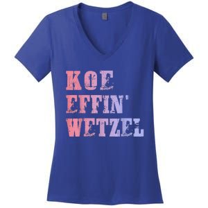 Koe Wetzel Koe Effin Wetzel Koe Wetzel Concert Women's V-Neck T-Shirt