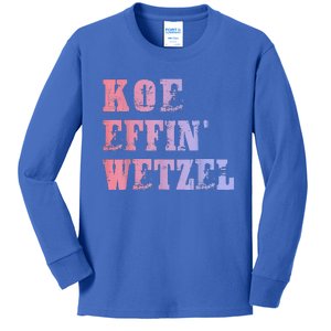 Koe Wetzel Koe Effin Wetzel Koe Wetzel Concert Kids Long Sleeve Shirt