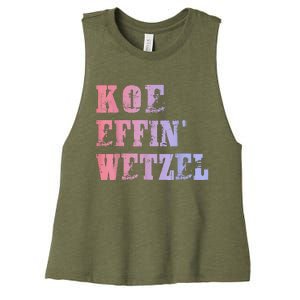 Koe Wetzel Koe Effin Wetzel Koe Wetzel Concert Women's Racerback Cropped Tank