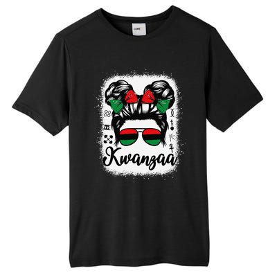 Kwanzaa Women Messy Bun Kwanzaa Seven Principles Tall Fusion ChromaSoft Performance T-Shirt