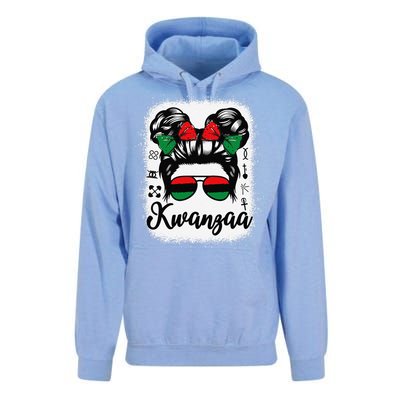 Kwanzaa Women Messy Bun Kwanzaa Seven Principles Unisex Surf Hoodie