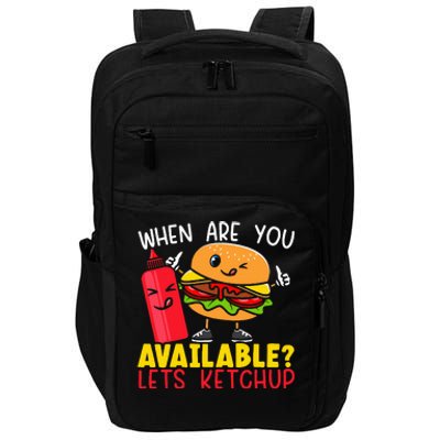 Ketchup with Me for a Burger Date Impact Tech Backpack