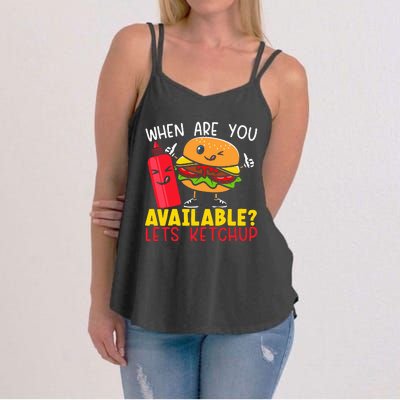 Ketchup with Me for a Burger Date Women's Strappy Tank