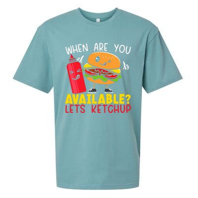 Ketchup with Me for a Burger Date Sueded Cloud Jersey T-Shirt