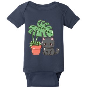 Kitty With Monster Plant Baby Bodysuit