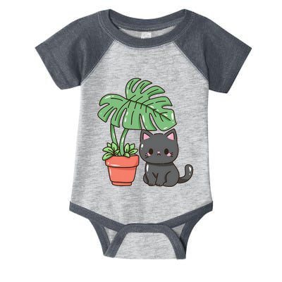 Kitty With Monster Plant Infant Baby Jersey Bodysuit