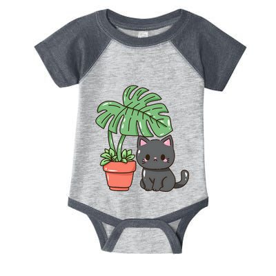 Kitty With Monster Plant Infant Baby Jersey Bodysuit