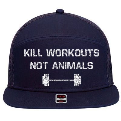 Kill Workouts Not Animals Vegan Muscle 7 Panel Mesh Trucker Snapback Hat