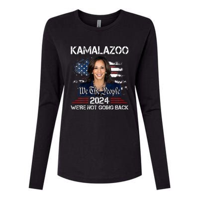 Kamalazoo Were Not Going Back Kamala Harris Election 2024 Womens Cotton Relaxed Long Sleeve T-Shirt