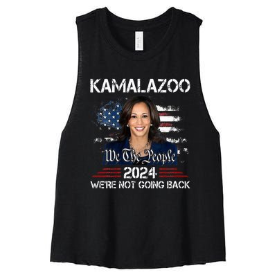 Kamalazoo Were Not Going Back Kamala Harris Election 2024 Women's Racerback Cropped Tank