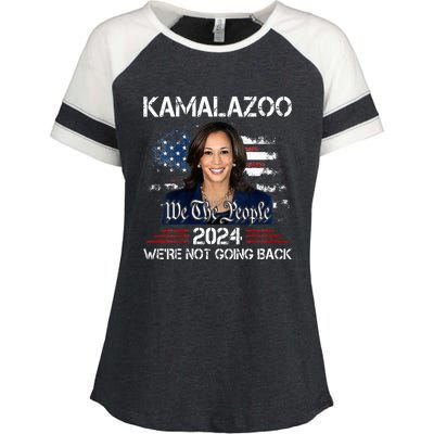 Kamalazoo Were Not Going Back Kamala Harris Election 2024 Enza Ladies Jersey Colorblock Tee