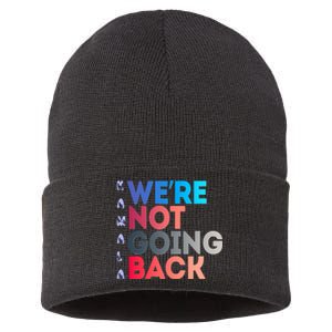 Kamala Were Not Going Back Feminist 2024 Sustainable Knit Beanie