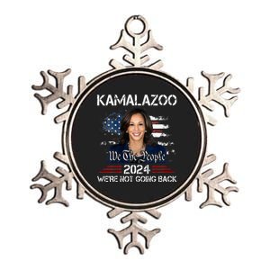 Kamalazoo Were Not Going Back Kamala Harris Election 2024 Metallic Star Ornament