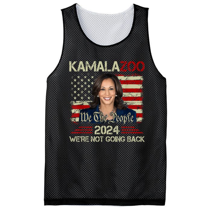 Kamalazoo Were Not Going Back Kamala Harris Election 2024 Mesh Reversible Basketball Jersey Tank