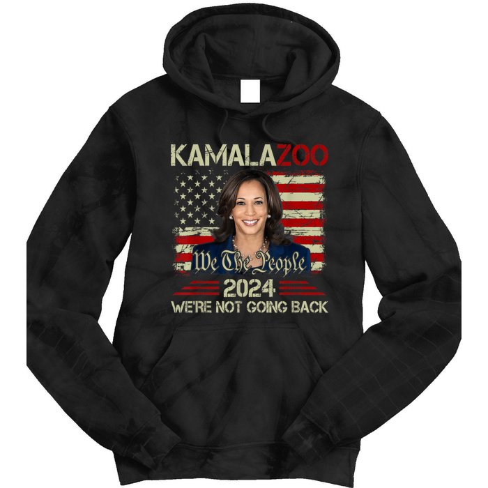 Kamalazoo Were Not Going Back Kamala Harris Election 2024 Tie Dye Hoodie