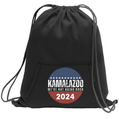 Kamalazoo WeRe Not Going Back Kamala Harris 2024 Sweatshirt Cinch Pack Bag