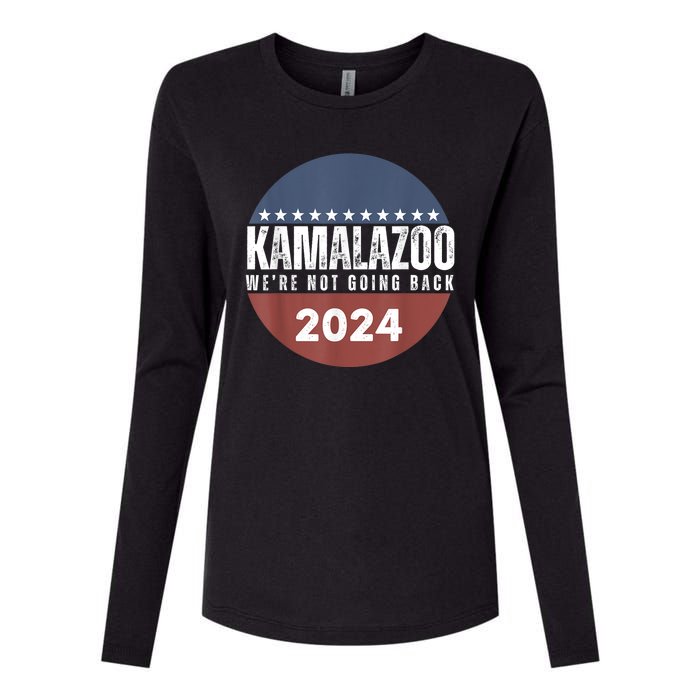 Kamalazoo Were Not Going Back Kamala Harris 2024 Womens Cotton Relaxed Long Sleeve T-Shirt