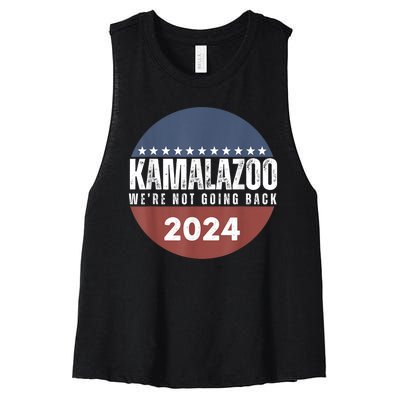 Kamalazoo Were Not Going Back Kamala Harris 2024 Women's Racerback Cropped Tank