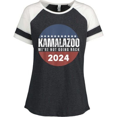 Kamalazoo Were Not Going Back Kamala Harris 2024 Enza Ladies Jersey Colorblock Tee