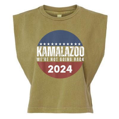 Kamalazoo Were Not Going Back Kamala Harris 2024 Garment-Dyed Women's Muscle Tee