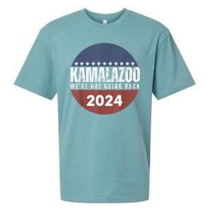 Kamalazoo Were Not Going Back Kamala Harris 2024 Sueded Cloud Jersey T-Shirt