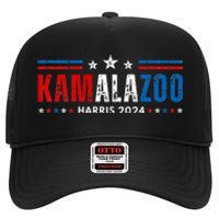 Kamalazoo WeRe Not Going Back Kamala Harris Election 2024 Premium High Crown Mesh Back Trucker Hat