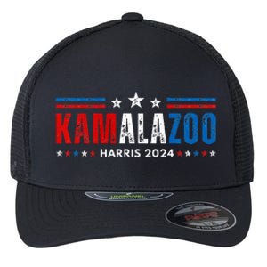 Kamalazoo WeRe Not Going Back Kamala Harris Election 2024 Premium Flexfit Unipanel Trucker Cap