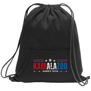 Kamalazoo WeRe Not Going Back Kamala Harris Election 2024 Premium Sweatshirt Cinch Pack Bag