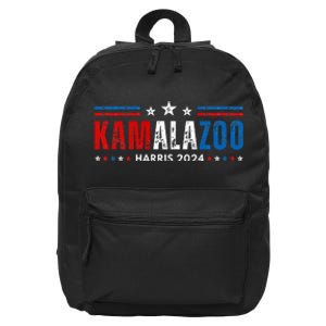 Kamalazoo WeRe Not Going Back Kamala Harris Election 2024 Premium 16 in Basic Backpack